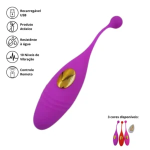 Vibrador Baleia com Controle Remoto Sem Fio USB