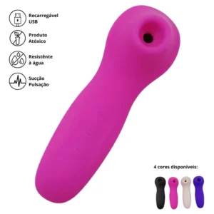 Vibrador Sugador Estimulador de Clitóris em Silicone com 10 Intensidades de Pulsação e Recarregável por USB 1