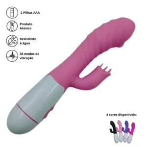 Vibrador feminino Habbit Delicious ponto g estimulador clitóris coelho com 30 velocidades