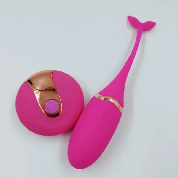 Vibrador Baleia Gold Ring com Controle Remoto Sem Fio USB