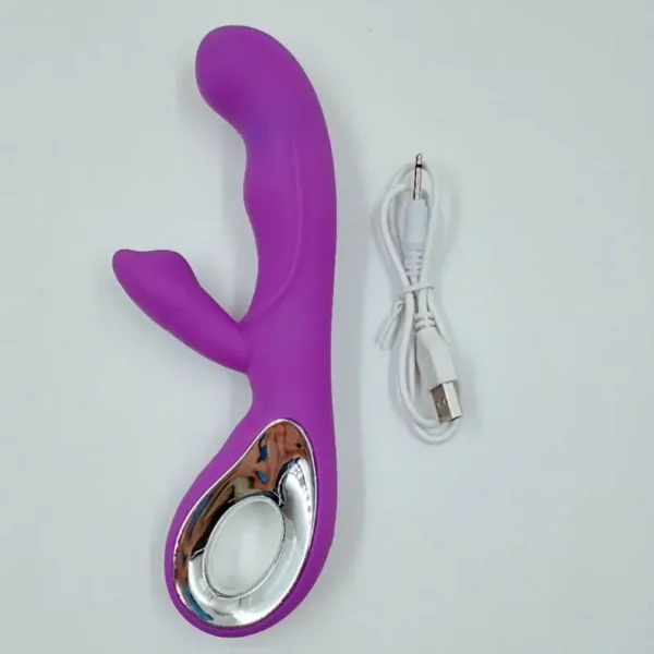 Vibrador Recarregável Estimulador de ponto g e clitóris em silicone com 10 modos de vibração - Image 5
